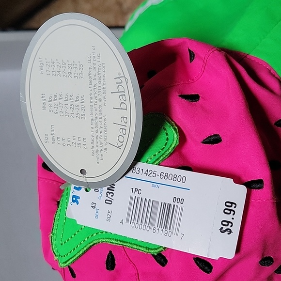 Koala Baby Watermelon Sunhat For 0-3 months - Picture 5 of 9